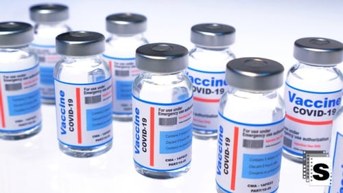 COVID-19 Vaccine Vials for Medical Healthcare and Science