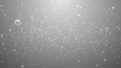 Sparse Silver Soda Bubbles Background with Loop