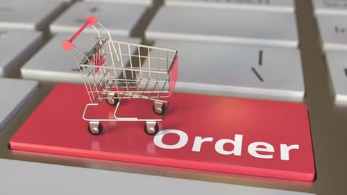 Order Text on Keyboard and Boxes with Question Marks