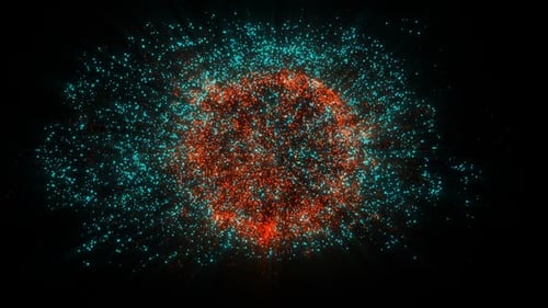 Dynamic Glowing Particle Effect Reveal Background