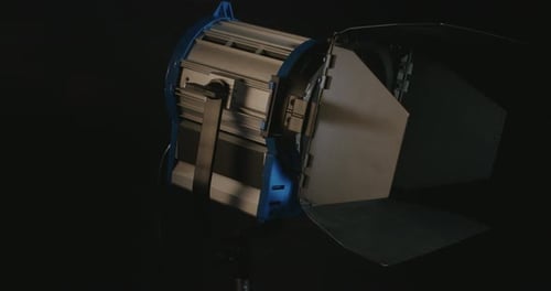 Film light switching on and creating a lens flare