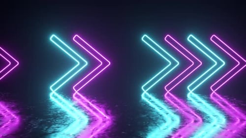 Futuristic Neon Arrows Looping Motion Background