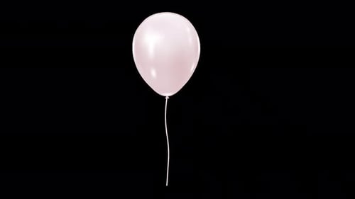 Elegant Light Pink Balloon Gently Floating Animation