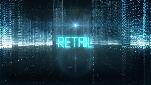 Skyscrapers Digital City Tech Word Retail