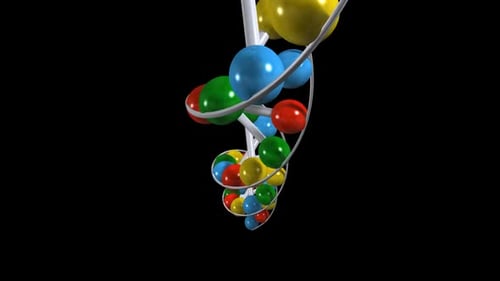 3D Rotating DNA Helix Structure Background