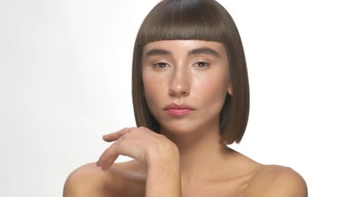 Woman with Bob Hairstyle Posing