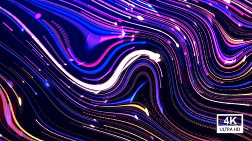 Futuristic Glowing Fluid Lines Particle Background