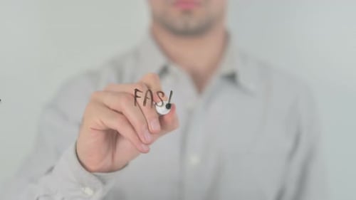 Fast Road To Success Writing on Screen with Hand