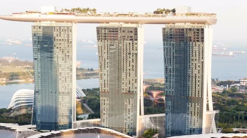 Singapore Marina Bay Sands Day Panorama Timelapse
