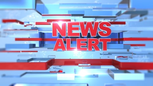 Dynamic Geometric News Alert Title Reveal for Broadcast