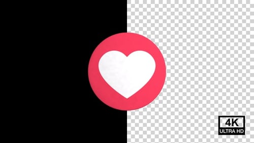 Geometric Shattering Heart Icon Animation