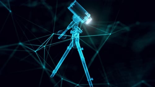 Telescope Hologram Close Up 4k