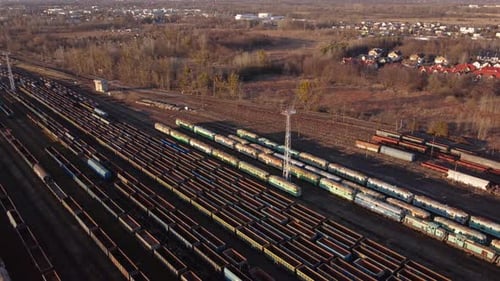 Drone sobrevoa a ferrovia