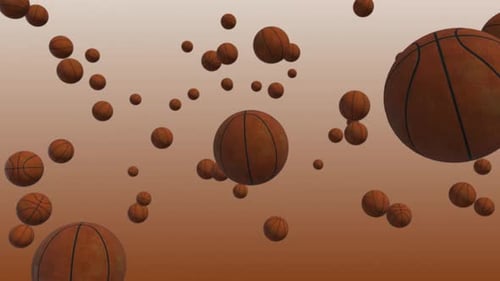 4K Basketballbälle Hintergrund Nahtlose Schlei