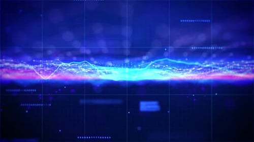 Futuristic Digital Data Network Abstract Background