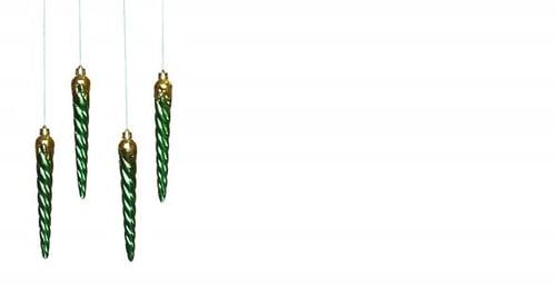 Christmas Tree Toys Rotate on White Background