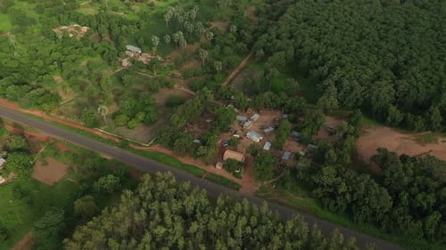 Africa Mali Village Aerial View 4