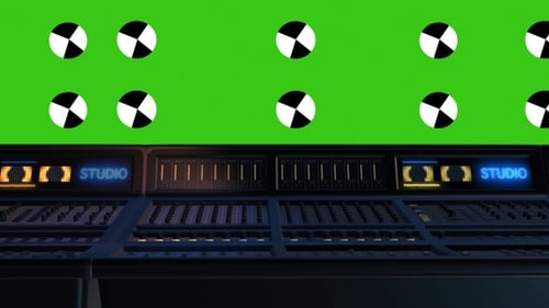 Aufnahmestudio-Mixer mit einem Greenscreen 4