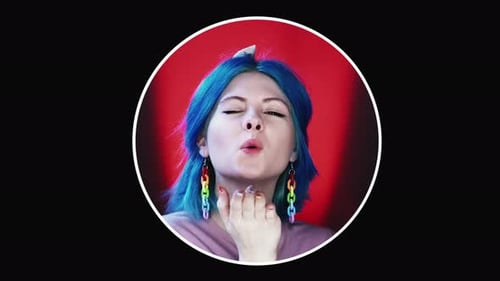Blow Kiss Flirty Woman Romantic Cute Icon Avatar