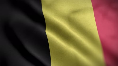 Waving Belgium Flag Seamless Loop Animation