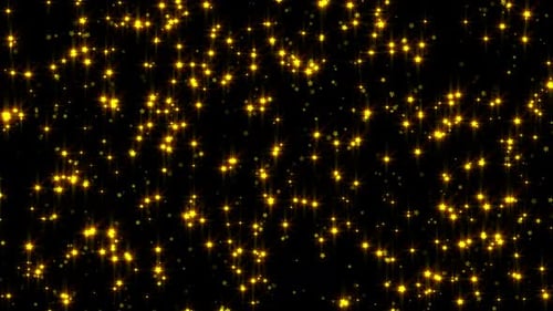 Estrellas doradas brillantes de 4k