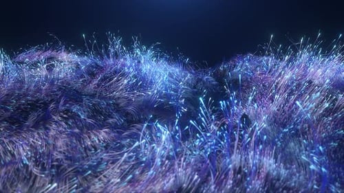 Abstract Fluid Glowing Particle Field Background Loop