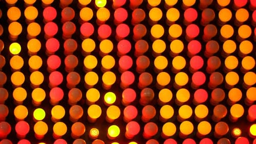 Grid of Red and Orange Glowing Lights