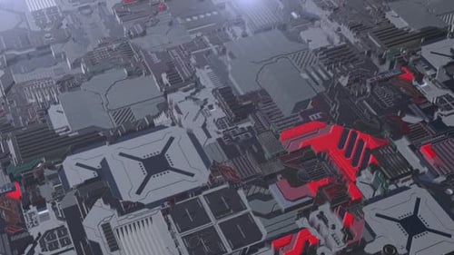 Futuristic Animated Circuit Board Technology Background