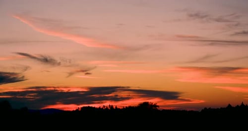 Amazing Sunset Sky Time Lapse with nice clouds. 4K sunset timelapse beautiful weather background lan