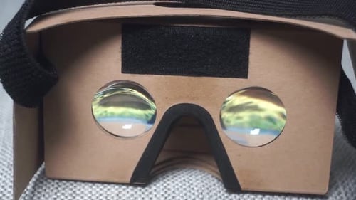 Cardboard Virtual Reality Headset Close Up