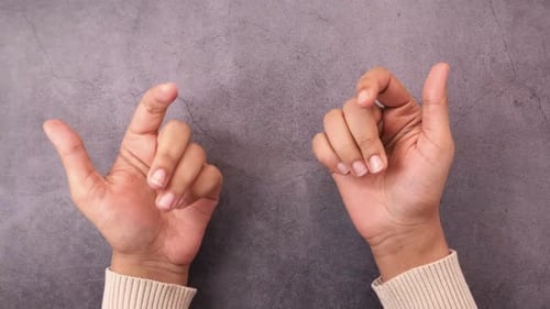 Counting to Ten Using Fingers on Hands