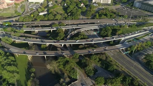 Luftaufnahme der Autobahn