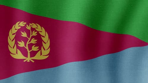 Realistic Waving Flag of Eritrea