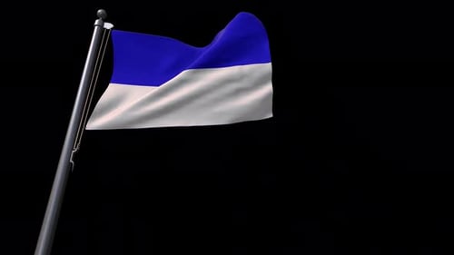 Flagg Of Rheims City (France) With Alpha Channel 4K