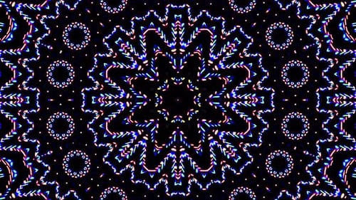 bunte Linien, leuchtende Wellen, Blumenform, Hintergrund, Kaleidoskop, abstrakt