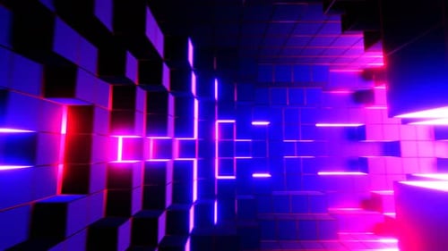 Abstract Corridor Flight | Futuristic Tunnel Journey | 4K