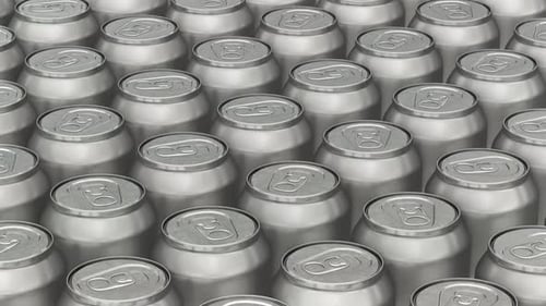 Seamless Loop of Metal Beverage Cans