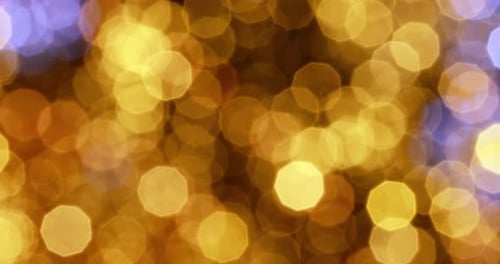 Defocused Bokeh of Festive Shimmering Lights