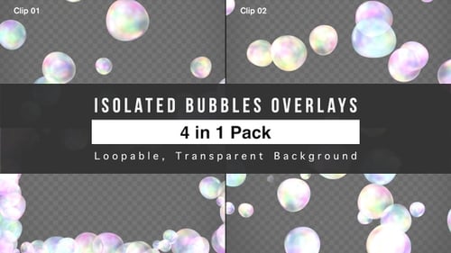 Iridescent Floating Bubble Overlays Animation Pack