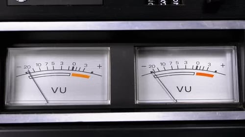 Two Old Analog Dial Vu Signal Indicators with Arrow
