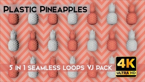 Boucles VJ ananas en plastique