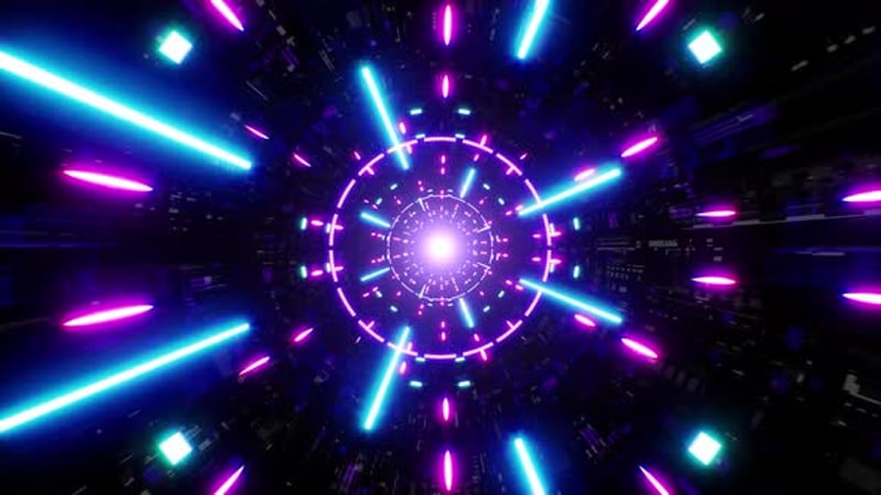 Vibrant Neon Audio Spectrum Music Visualizer Background Loop ...