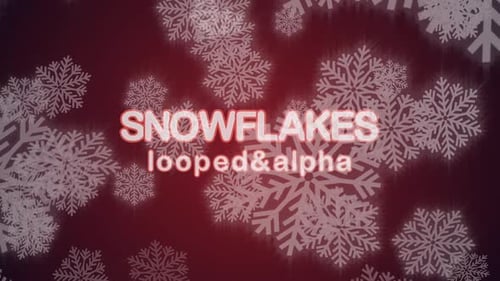 Animated Looping Snowflakes Christmas Overlay