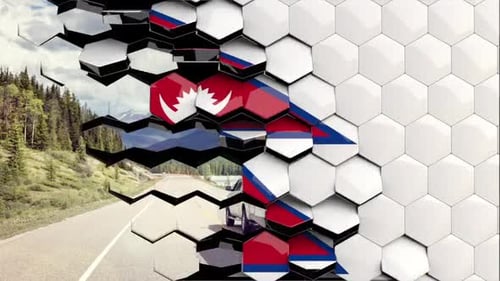 3D Hexagon Tile Reveal Transition