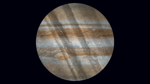 Rotating Jupiter Planet Animation for Space and Science Projects