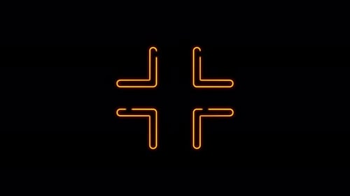 Neon Cross Shape Animation Reveal