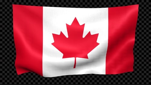 Kanada-Flagge wehend Looped