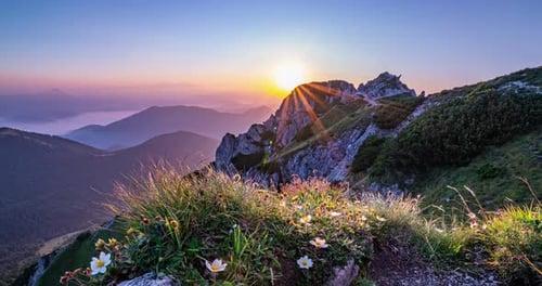 Sonnenuntergang Berge Natur