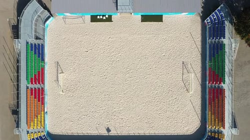 Soccer Field with Bleachers for Beach Soccer