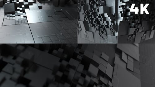 Modern Geometric Cube Grid Reveal Background Animation